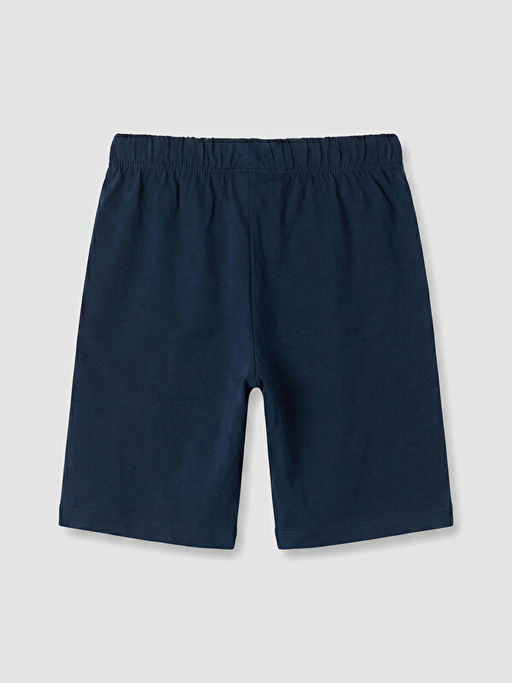 Beli Lastikli Bask?l? Erkek ?ocuk ?ort Pijama Alt?