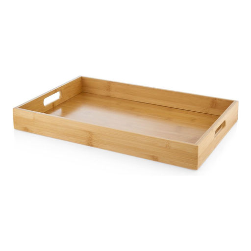 Поднос деревянный прямоугольный Walmer Bamboo 40х30х5 см, цвет светлое дерево