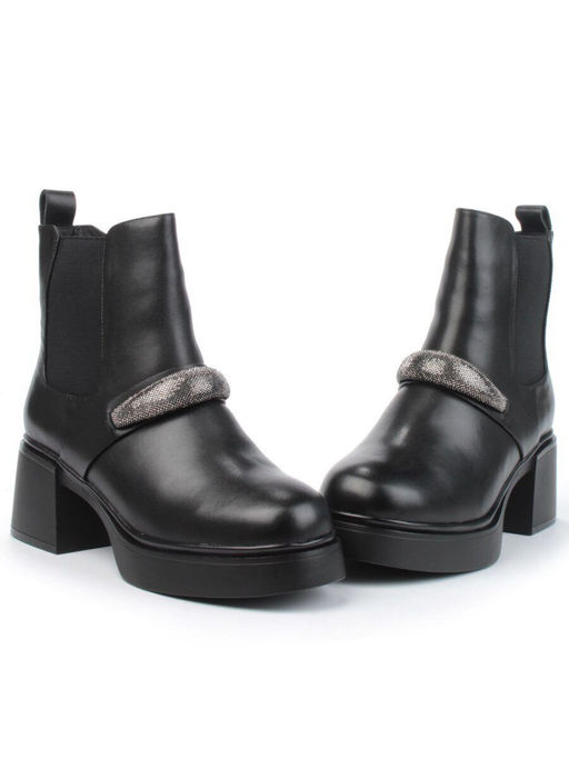 04-M904 987-31M-1 BLACK Ботинки зимние женские (натуральная кожа, натуральный мех) - Фабричный китай фото 11