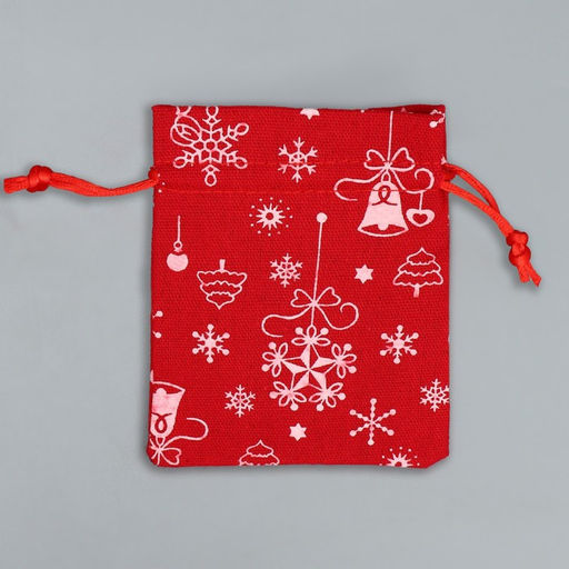 Цена за 5 шт. Мешочек подарочный холща Морозко, 10 х 12 см +/- 1.5 см - Дарите счастье фото 5