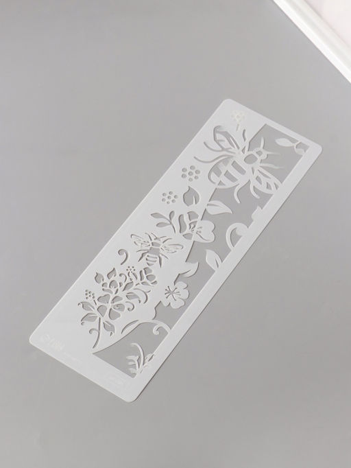 Цена за 4 шт. Трафарет бордюрный пластик Пчёлы, 10?30 см