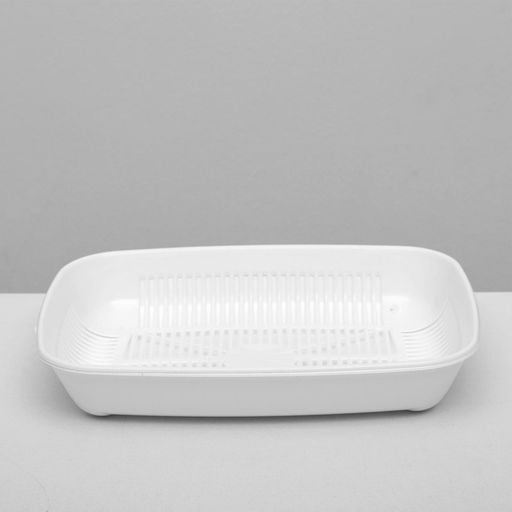 Туалет округлый с сеткой 33.5×25×6 см, белый