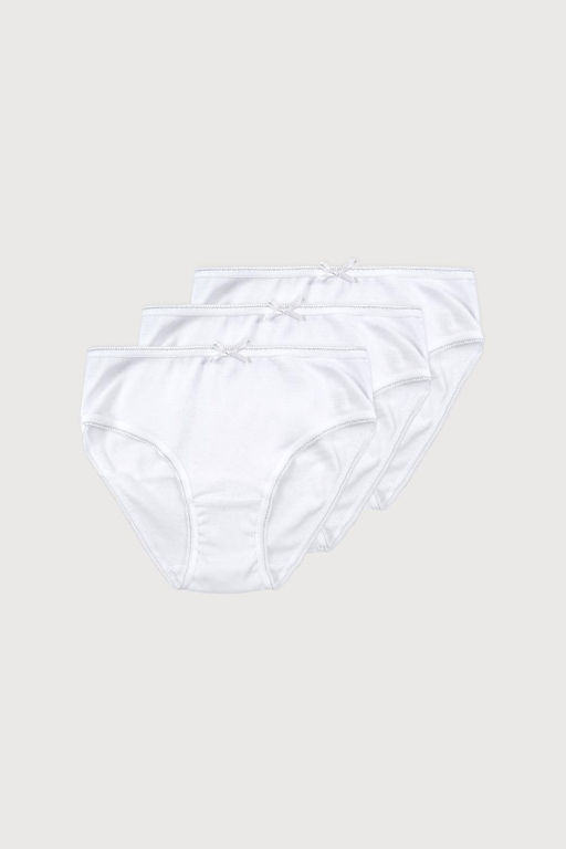 Crockid _ К 1909-3уп/белый Ал набор трусы для дев