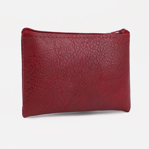 Цена за 2 шт. Кошелёк женский на молнии, 14×1×9 см, бордовый
