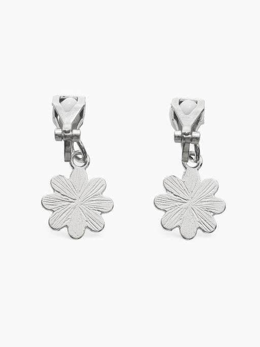 Серьги-клипсы детские «Выбражулька» ромашки с кругом кристалл, жёлто-белые