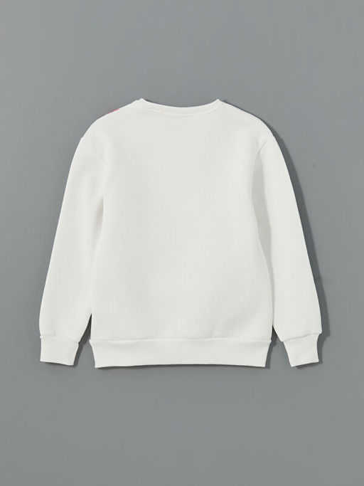 Bisiklet Yaka Bask?l? K?z ?ocuk Sweatshirt - Waikiki фото 2