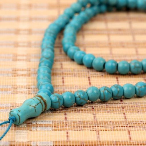 Четки мусульманские 99 бусины 6мм бирюзовые / MА57 /уп 10/600/АКЦИЯ - Галеонтрейд фото 3