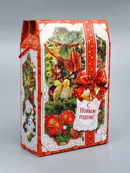 Коробка подарочная новогодняя Яркий праздник 22.5?34?10 см