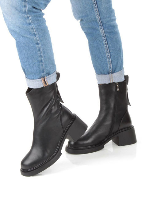 04-M3-L806 BLACK Ботинки зимние женские (натуральная кожа, натуральный мех) - Фабричный китай фото 2