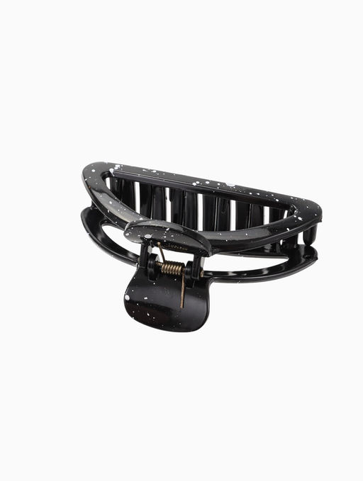 Цена за 12 шт. Крабик для волос «Пелагея», дуга, 9 см, белый, чёрный