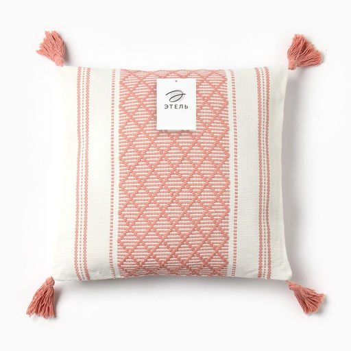 Наволочка декоративная Этель сканди 45*45 см розовый, 100% п/э  фото 4