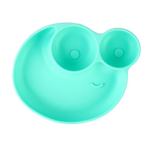 Тарелка детская на присоске Лягушка, силиконовая