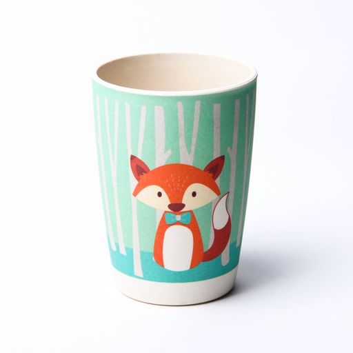 Набор детской посуды Лисичка, из бамбука, 5 предметов: тарелка, миска, стакан, столовые приборы - Крошка я фото 7