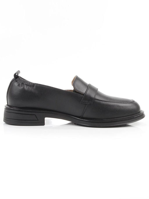 03-PDEB102-1 BLACK Лоферы женские (натуральная кожа)