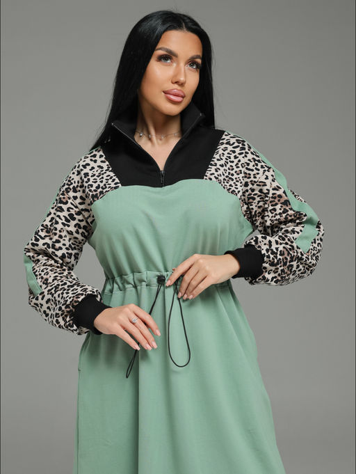 Луиза платье женское (оливковый) - Lovetex фото 4