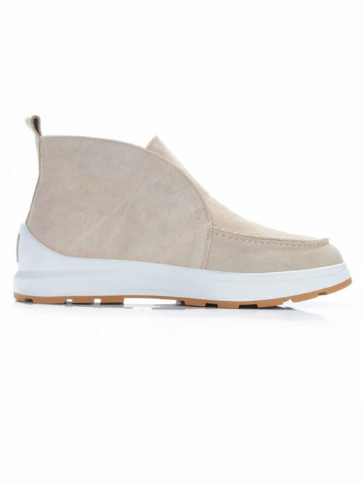 01-5280-10 LT. BEIGE Ботинки демисезонные женские (натуральная замша, байка)