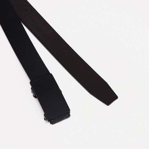 Ремень мужской, ширина 3,5 см, автомат, пряжка тёмный металл, цвет чёрный - Simaland фото 2