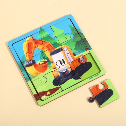 Пазл Экскаватор - Лесная мастерская фото 10