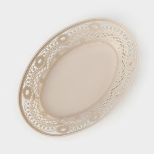 Цена за 3 шт. Корзинка для хлеба и фруктов Альтернатива «Кружево», пластик, 23×17×6.5 см, МИКС