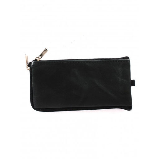 Футляр для ключей Croco-кл-501 (на молнии) натуральная кожа черный пулла-ап (254) 264566  фото 2