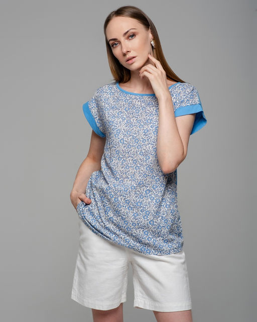 Футболка из штапеля с рукавом кимоно 13.20.2 - Elena sorti фото 6