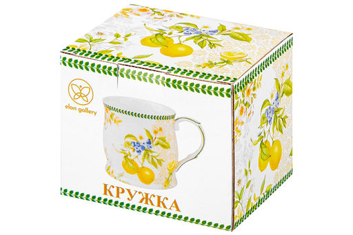 Кружка 350 мл 11,5*8,5*8,5 см Лимоны NEW BONE CHINA - Elan gallery фото 18