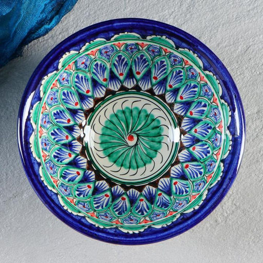 Бульонница узбекская Риштанская Керамика «Орнамент», 900 мл, d=18 см, МИКС