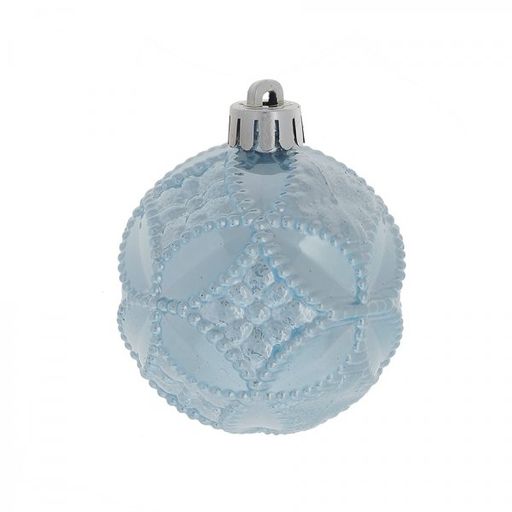 Набор из 6шт Украшение новогоднее Шар "Голубая сказка", D 6 см, L11,5 W6 H17 см