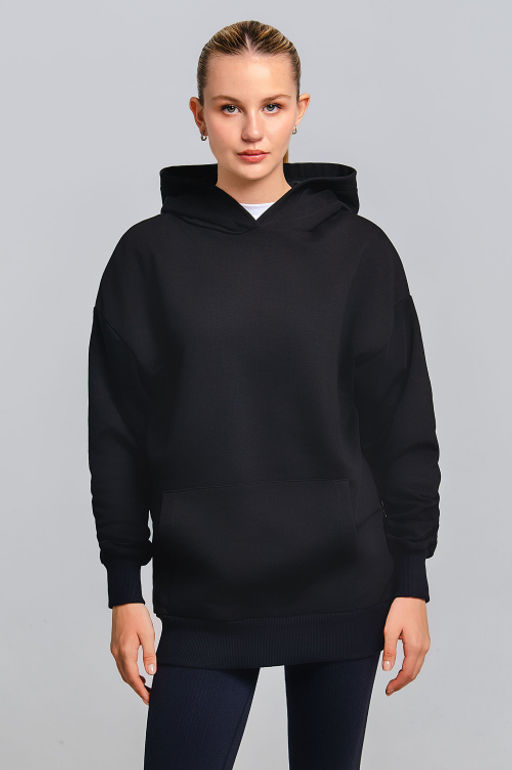 Арт. 15101 Худи женское оверсайз 44-52 (5 шт) Цвет:черный