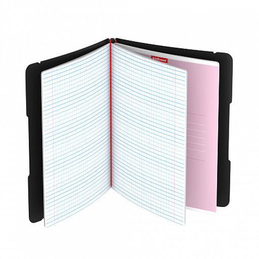 Цена за 2 шт. Тетрадь общая ученическая в съемной пластиковой обложке ErichKrause FolderBook Accent, красный, А5+, 2x48 листов, клетка  фото 9