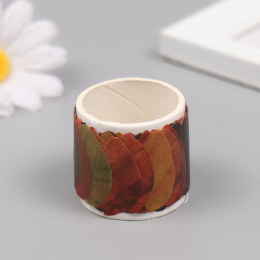 Клейкая лента бумага «Листья осени», 50 картинок, 3.5×3.5×3.7 см