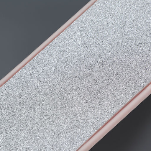 Пилка для пяток, овальная, лазерная, двусторонняя, 23 см, розовая