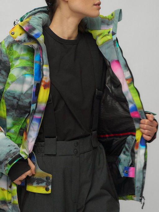 Горнолыжный костюм женский большого размера разноцветный 02278Rz - Chunmai фото 16