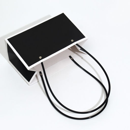 Цена за 10 шт. Сумка для цветов чёрная влагостойкая, 22×10.5×13.5 см