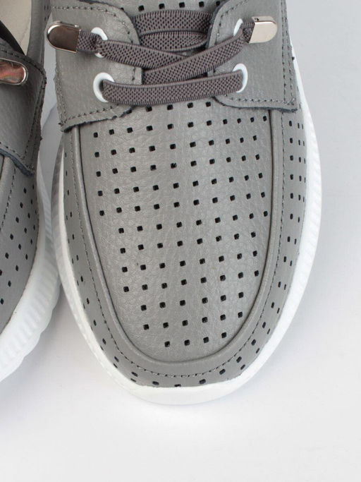 03-ZL-8861 DK. GRAY Полуботинки женские (натуральная кожа) - Фабричный китай фото 10