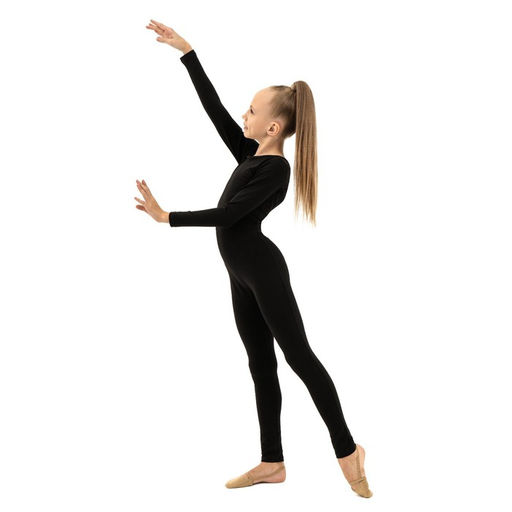 Комбинезон гимнастический Grace Dance, c длинным рукавом, р. 28, цвет чёрный  фото 8