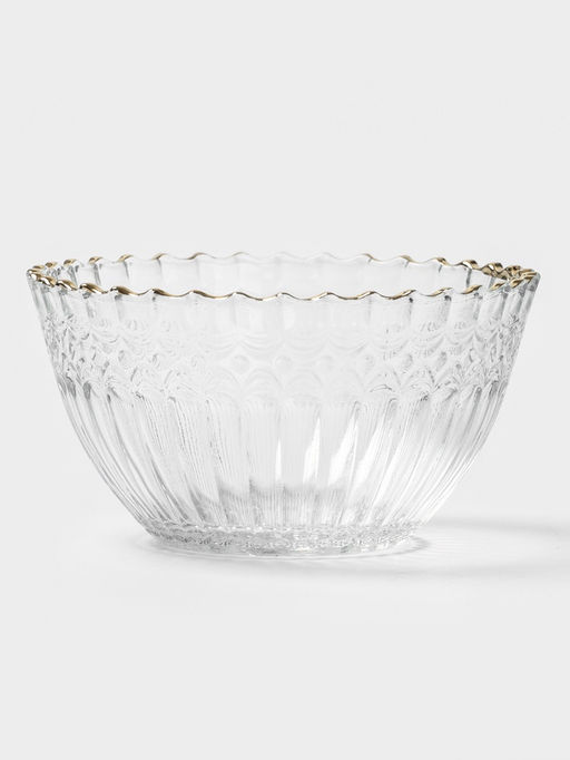 Салатники «Ронда», 350 мл, 37.5×32.5×7 см, на подставке, набор 3 шт., стекло, прозрачный