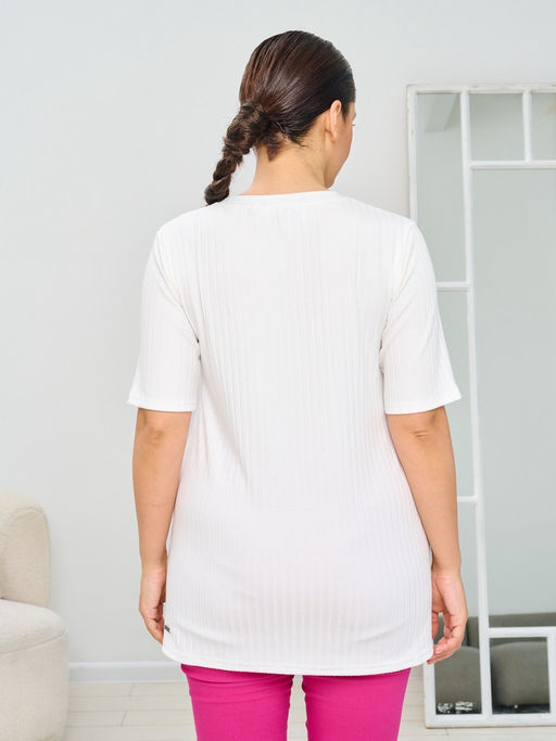 Футболка женская MR0141SS3 white - Maxroses фото 2