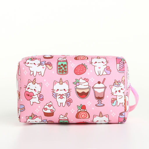 Цена за 2 шт. Косметичка дорожная на молнии, с ручкой, розовая