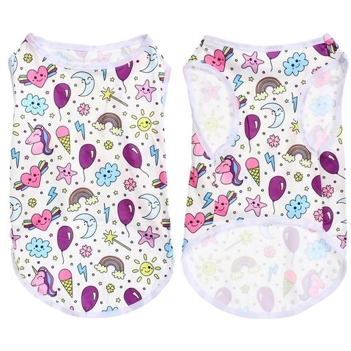 Цена за 2 шт. Майка для собак и кошек мелких и средних пород "БРО на стиле", яркая радуга, размер ХL (длина спинки 36см, объем груди 43см, от 9 до 12кг)