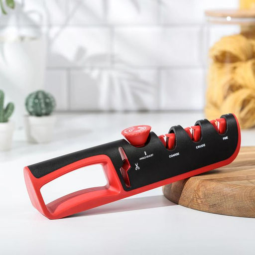 Точилка Hi-tech, 4 в 1, с регулятором угла заточки, серая