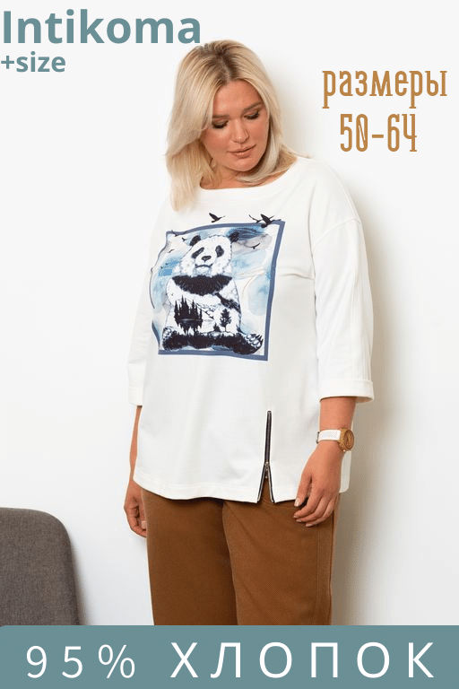 Джемпер Панда Молочный