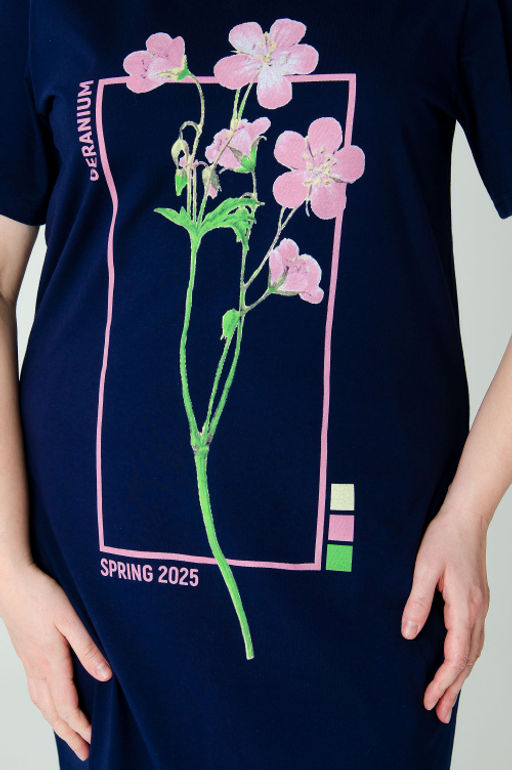 Арт. 4159 Домашняя туника женская 52-60 (5 шт) Цвет:темно-синий - Калинка фото 7