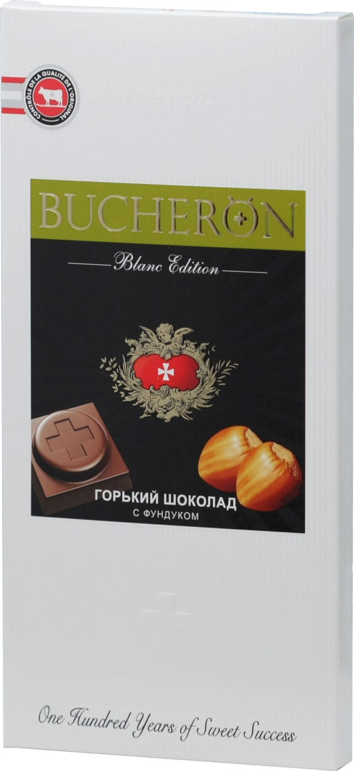 BUCHERON. Blanc Edition. Горький с фундуком 85 гр. карт.упаковка