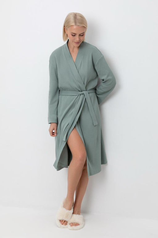 Е 50026/сухой зеленый халат жен