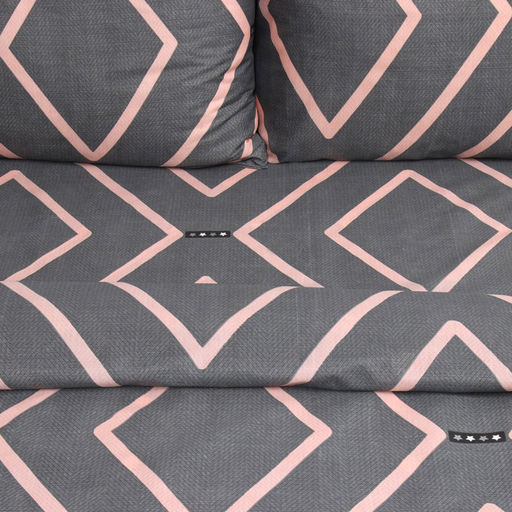 Постельное бельё 2 сп Экономь и Я Geometry, 173х215см, 175х214см, 50х70см-2шт, микрофибра, 60г/м2  фото 2