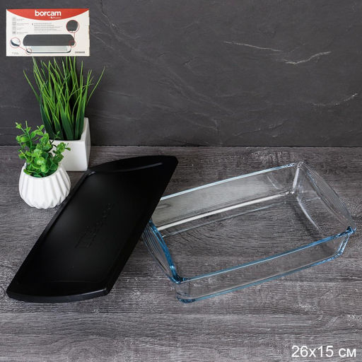 Форма для запекания 260х150 мм / 59864BLACK /уп.4/ с черной пл крышкой - ГалеонТрейд фото 2