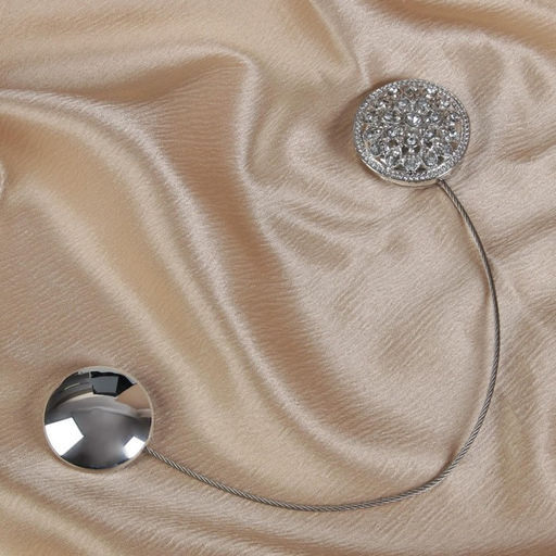 Подхват для штор «Винтаж», d=4 см, цвет серебряный