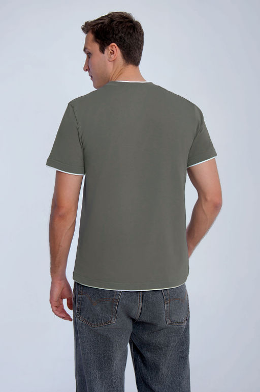 Арт. 67115/5 Футболка мужская 48-56 (5 шт) Цвет:серо-зеленый - Идеал фото 4