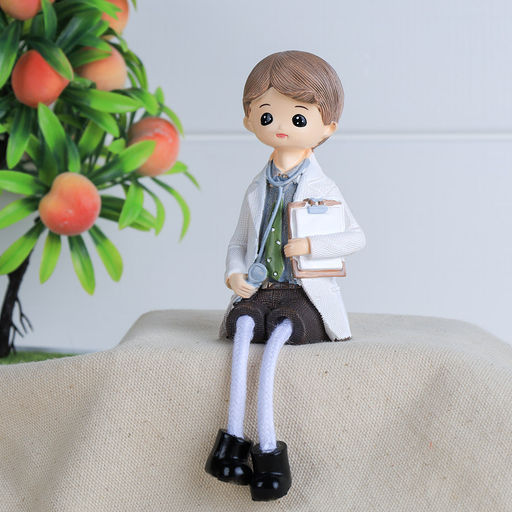 Цена за 2 шт. Фигурка Врач висячие ножки 2 штуки набор 17 см / K313 /уп 96/